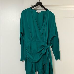 L'Academie Loriana Mini Dress in Turquoise